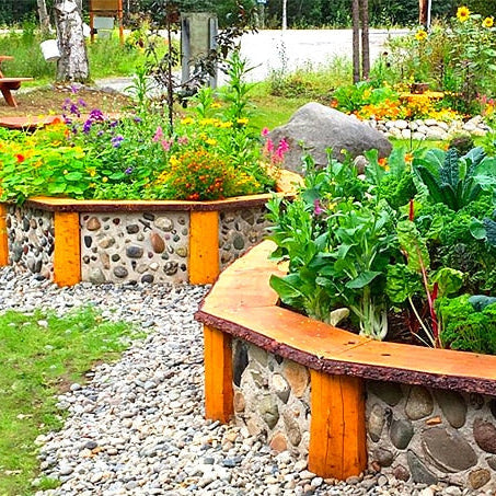 Gardens outside the Birch Shop