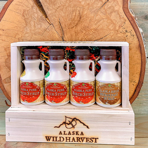 Wild Harvest Birch Syrup Gift Crate - 4 Runs – Kahiltna Birchworks