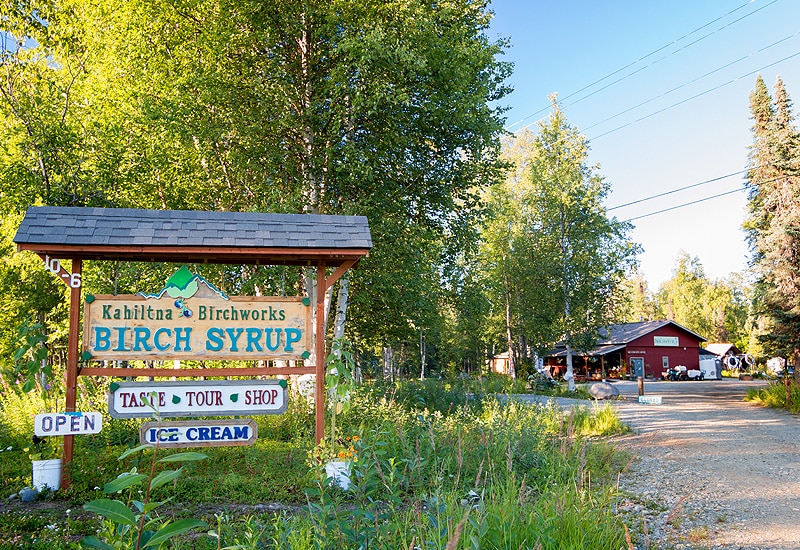 Talkeetna Attractions - Alaska Wild Harvest Taste and Tour Roadside Sign