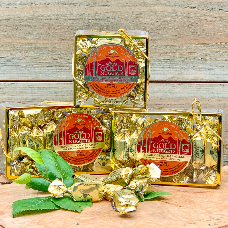 Alaska Gold Nugget Birch Cream Caramels - Alaska Birch Syrup and